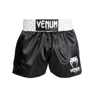Venum Classic Muay Thai Shorts - White/Black/Gold