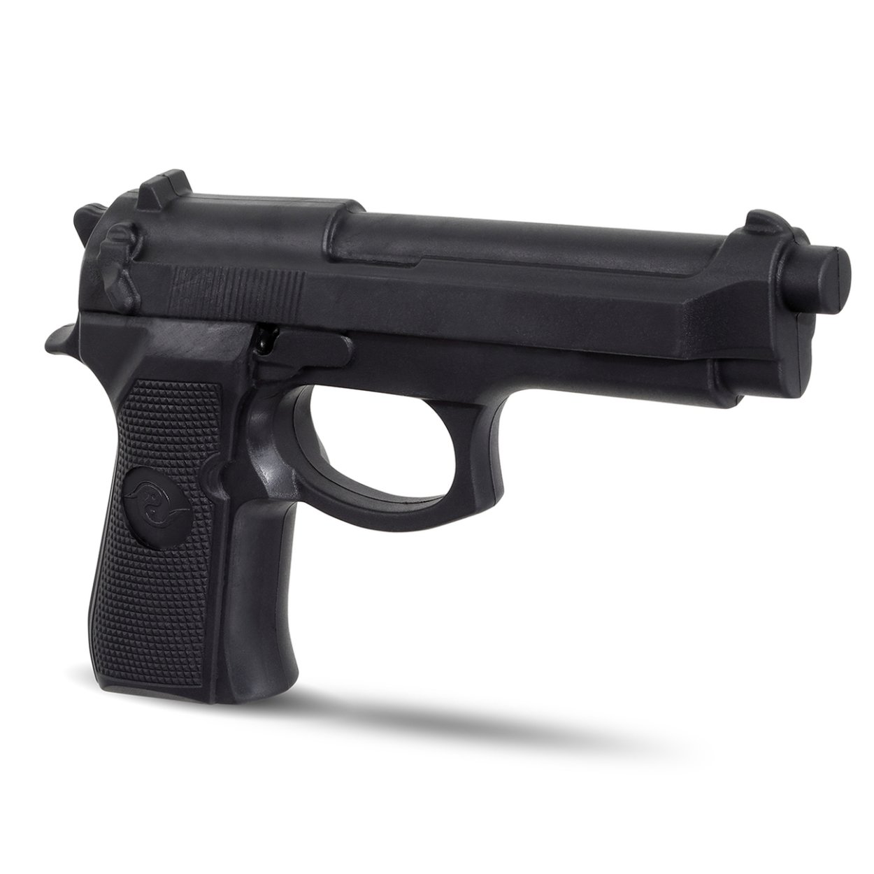Realistic TP Rubber Hand Gun : Black - E416