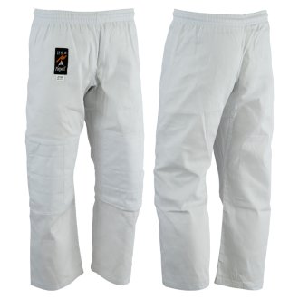 Judo Trousers: Bleached (White) 10oz - (Double Padded Knees)