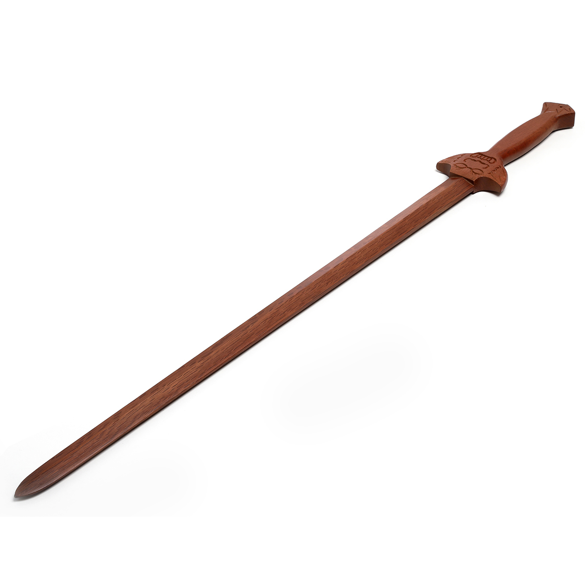 Wooden Tai Chi Sword One Piece Lion Head - 38\"