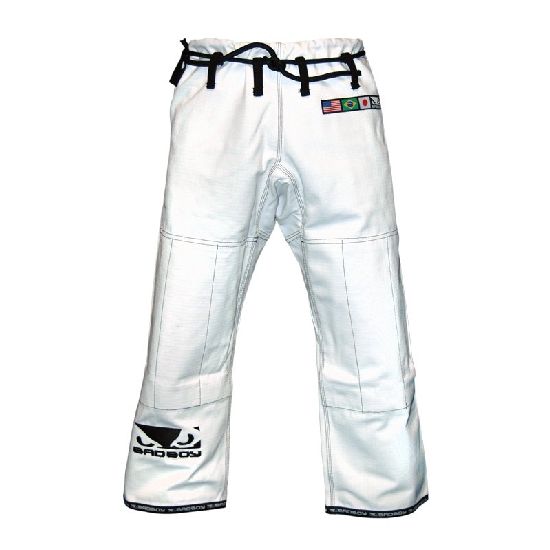 Bad Boy MMA \"Rip Stop\" Ju Jitsu Trousers - White